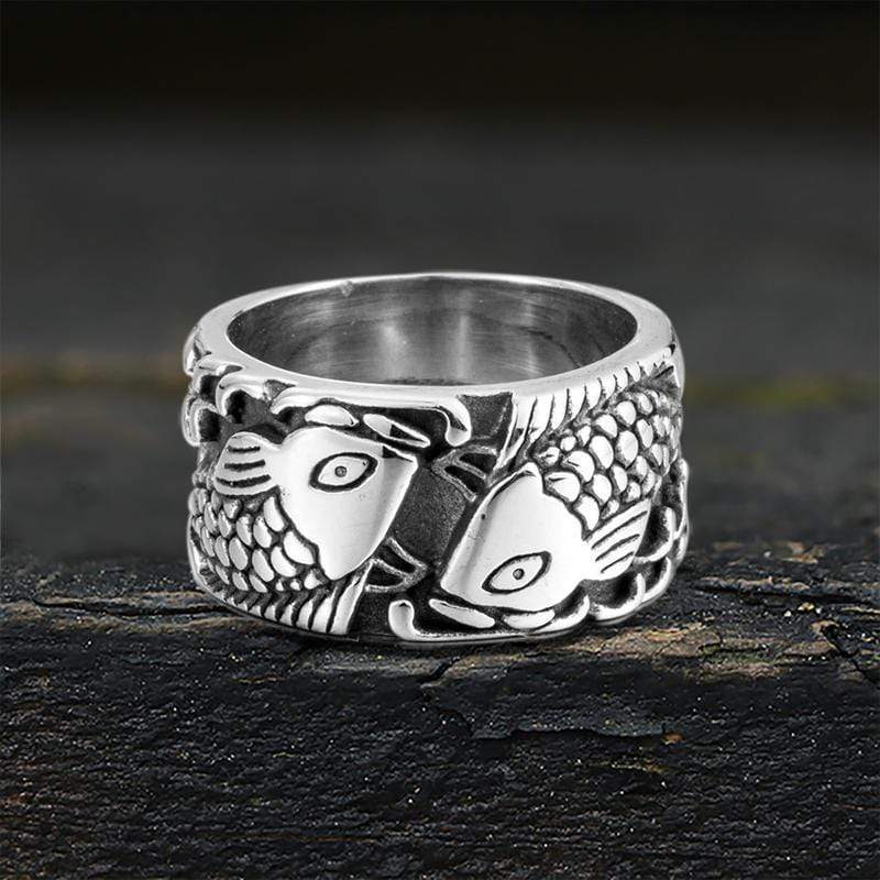 Relief Fish Ring in Stainless Steel