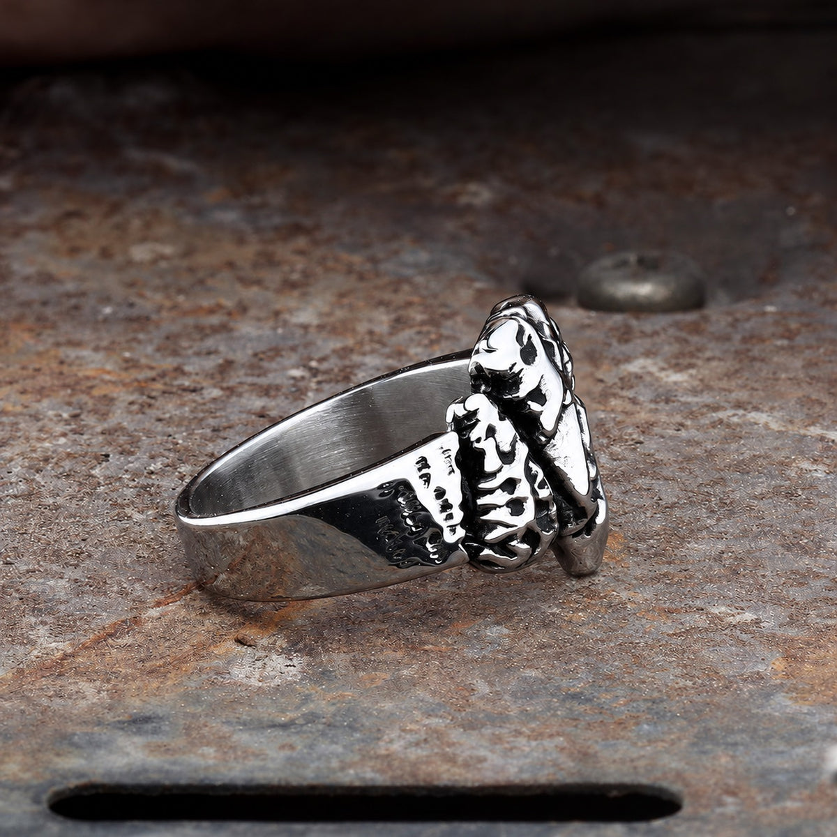 Stone Spear Arrow Ring in Stainless Steel