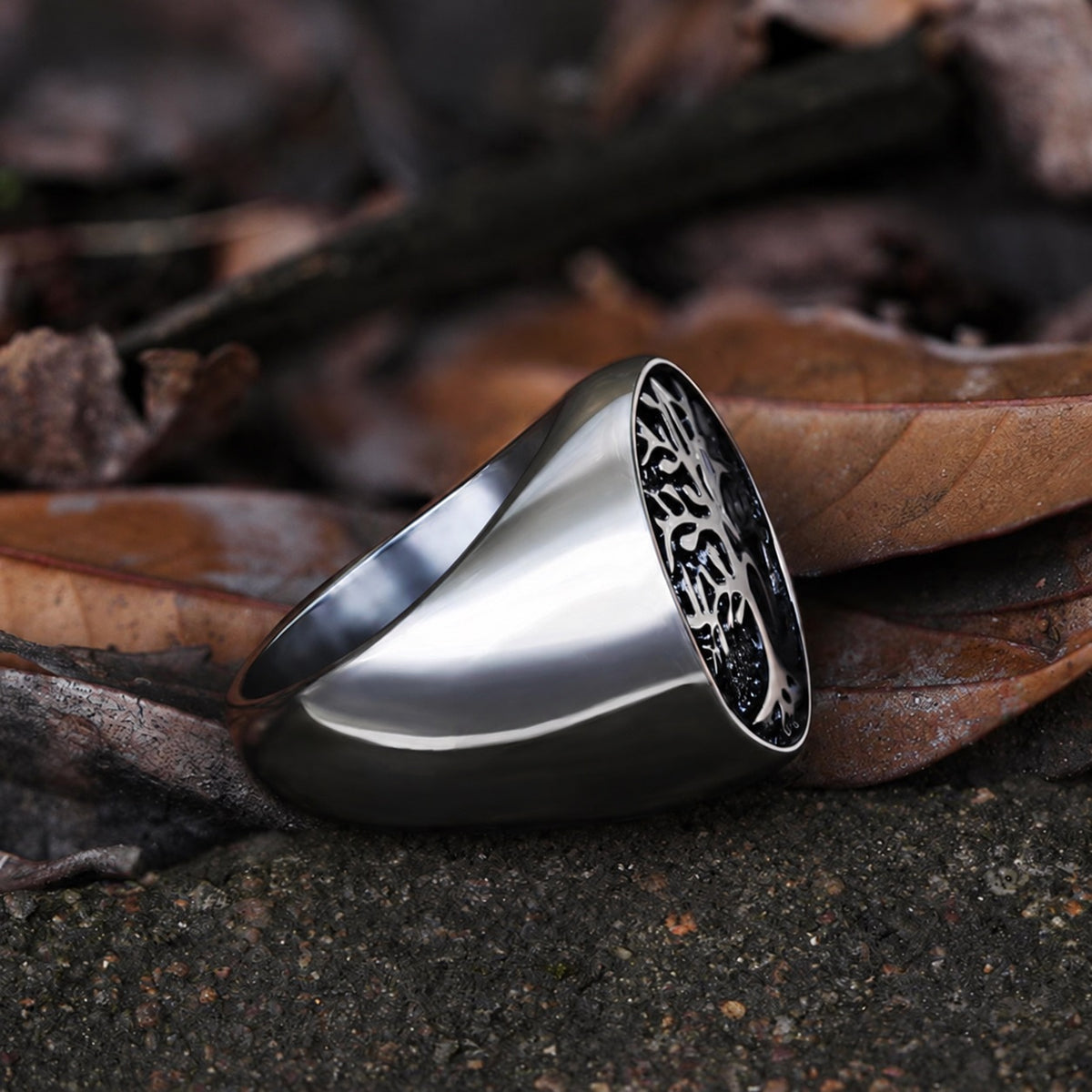 Tree Of Life Viking Ring in Stainless Steel
