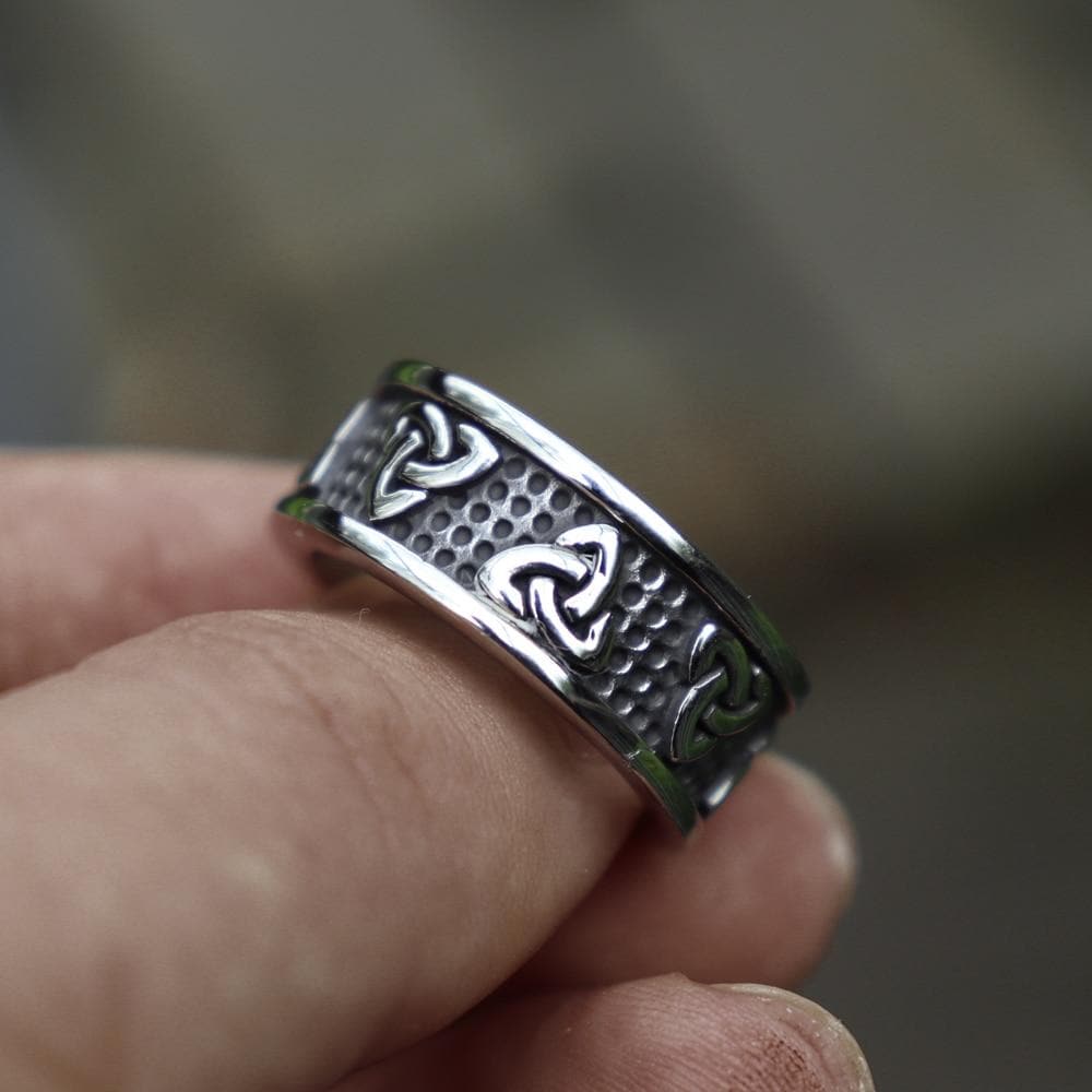 Warrior Triquetra Viking Ring in Stainless Steel