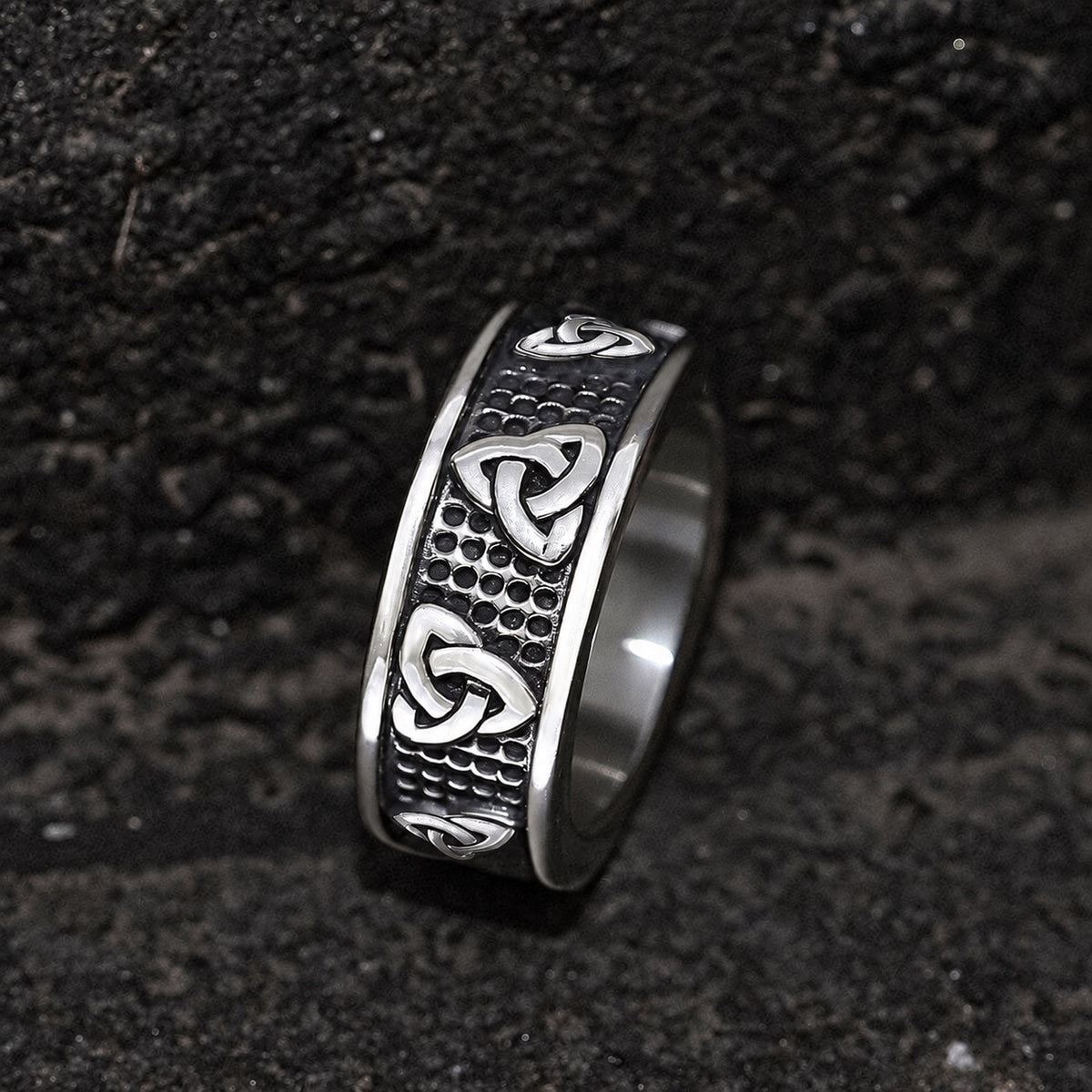 Warrior Triquetra Viking Ring in Stainless Steel