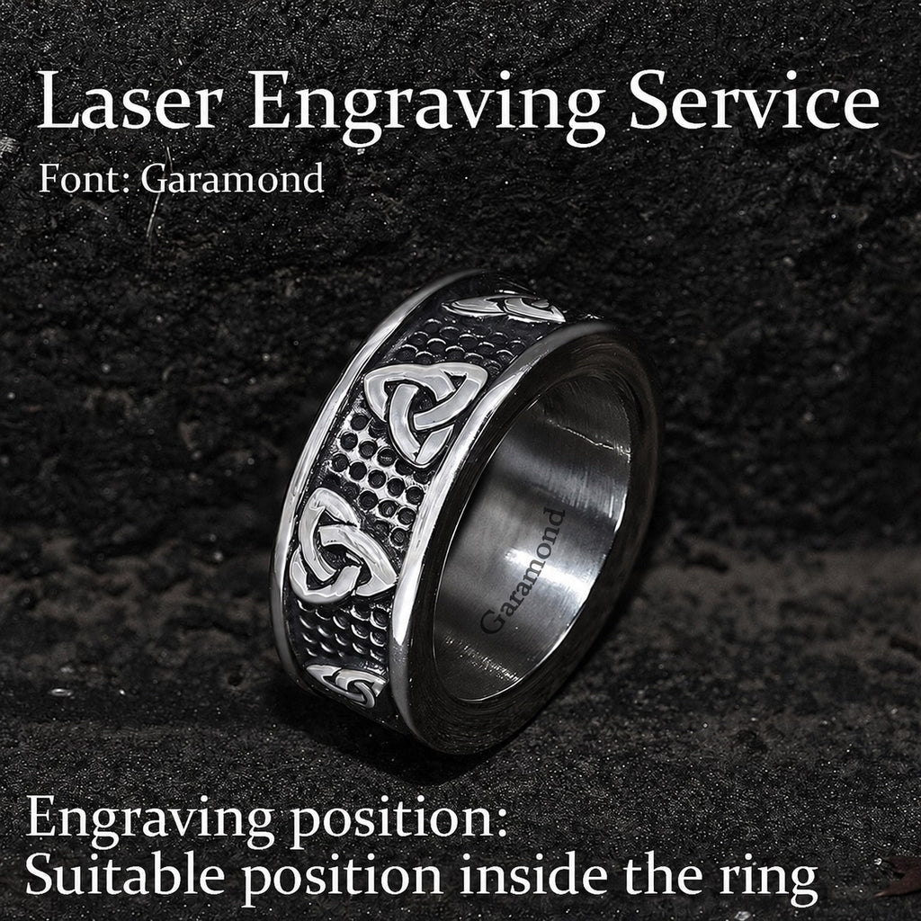 Warrior Triquetra Viking Ring in Stainless Steel