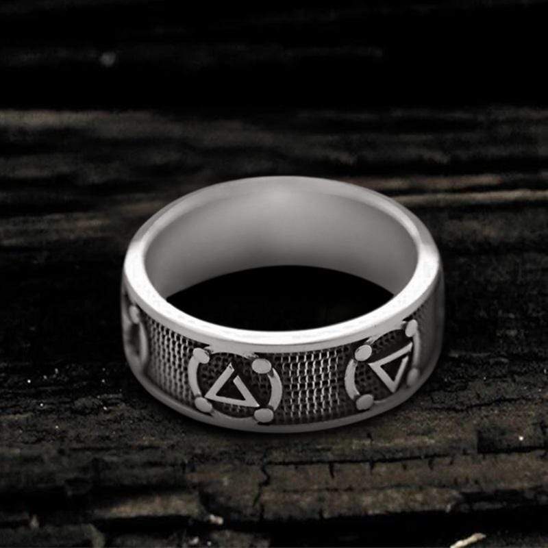 Witchers Elements Signs Ring in Stainless Steel