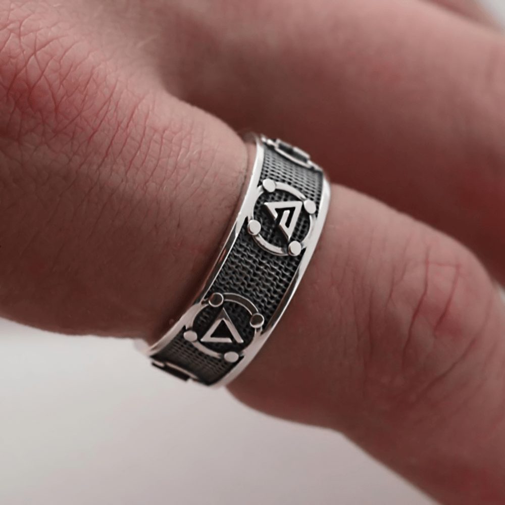 Witchers Elements Signs Ring in Stainless Steel