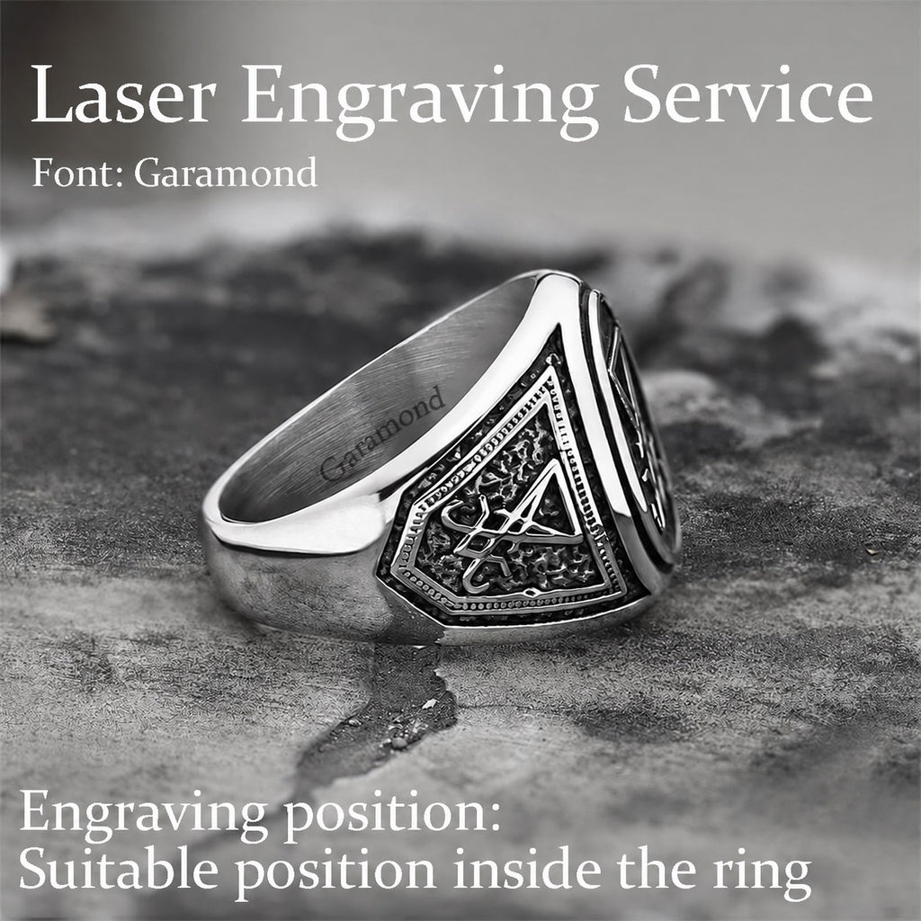 GTHIC Sigil Of Lucifer Ring in Stainless Steel