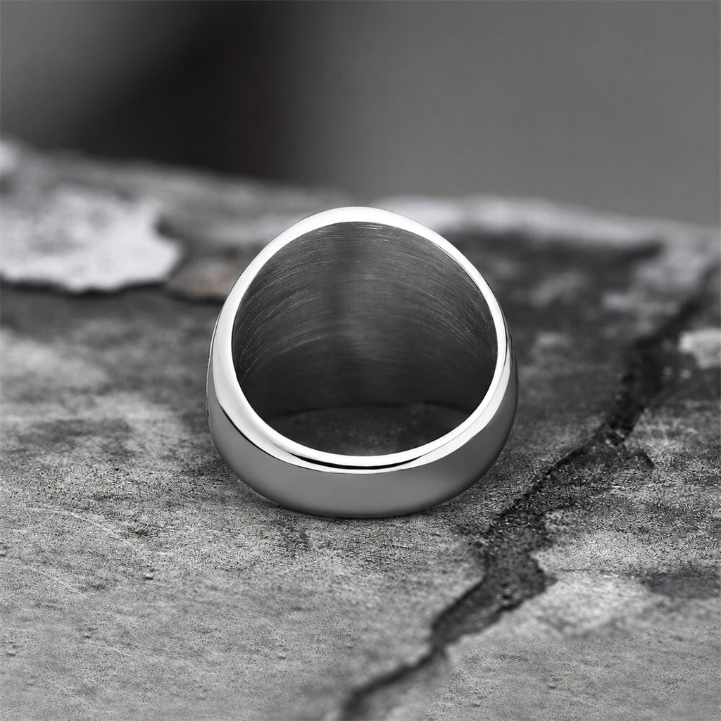 GTHIC Sigil Of Lucifer Ring in Stainless Steel