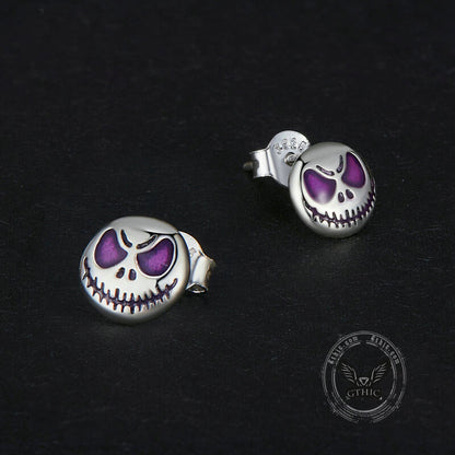 Halloween Luminous Ghost Stud Earrings in Sterling Silver