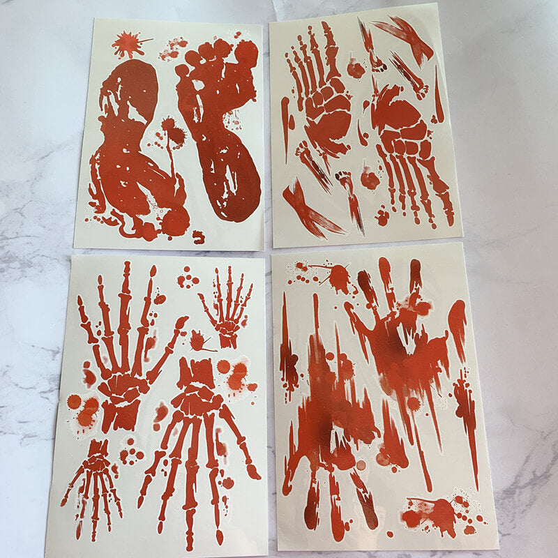 Halloween Skull Hand Temporary Tattoo Sticker