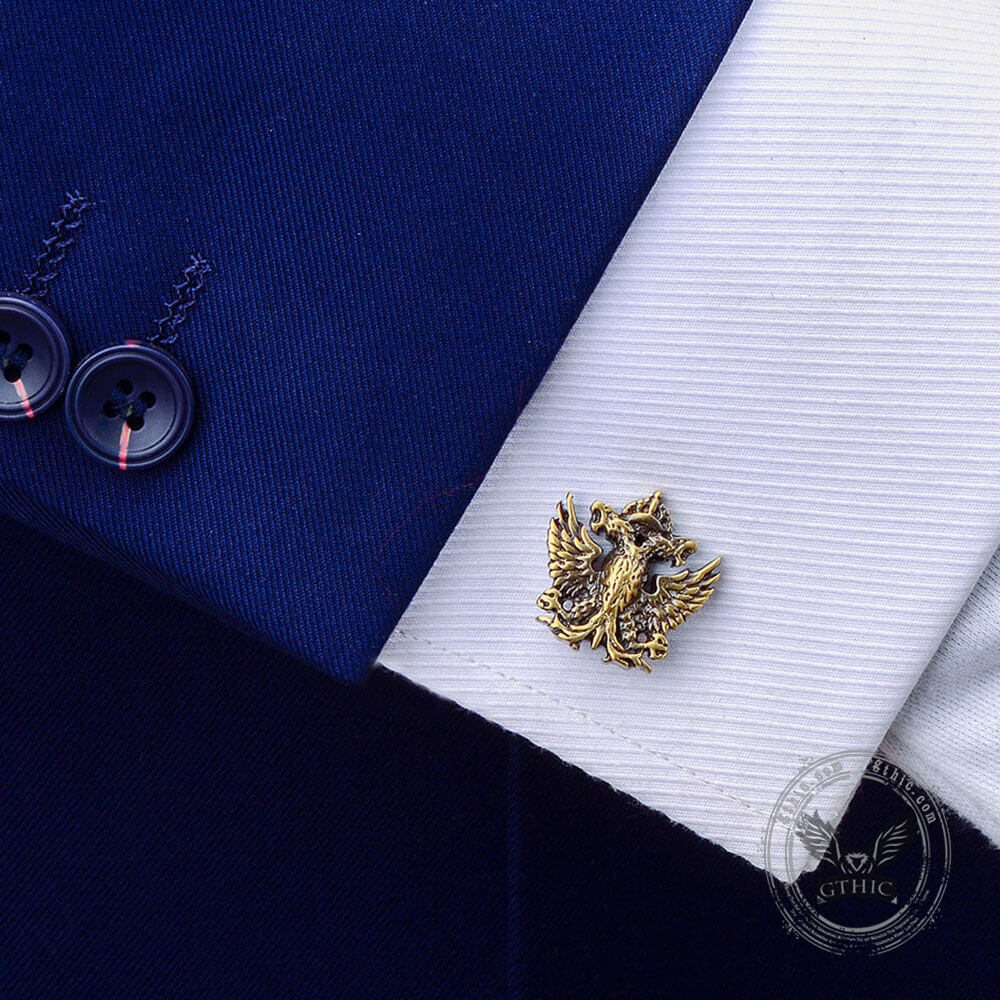 Royal Double-headed Eagle Cufflinks in Brass