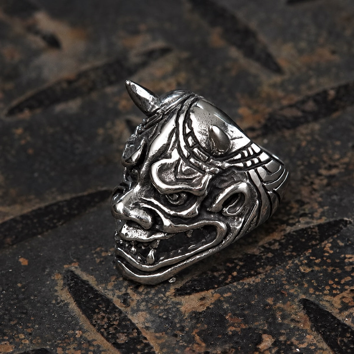 Demon Oni Ring in Stainless Steel