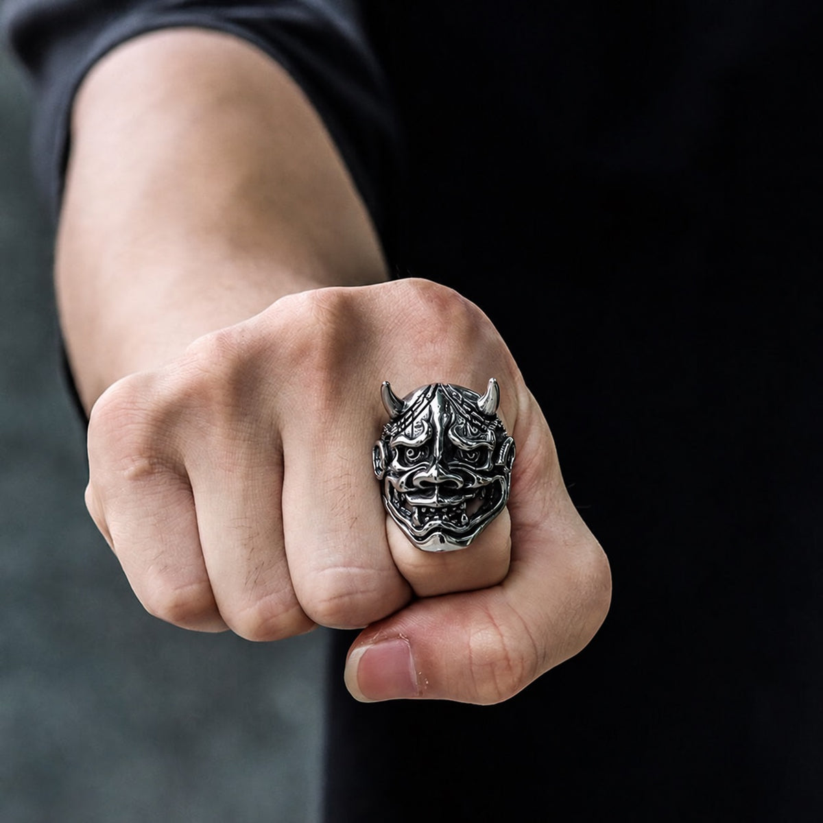 Demon Oni Ring in Stainless Steel