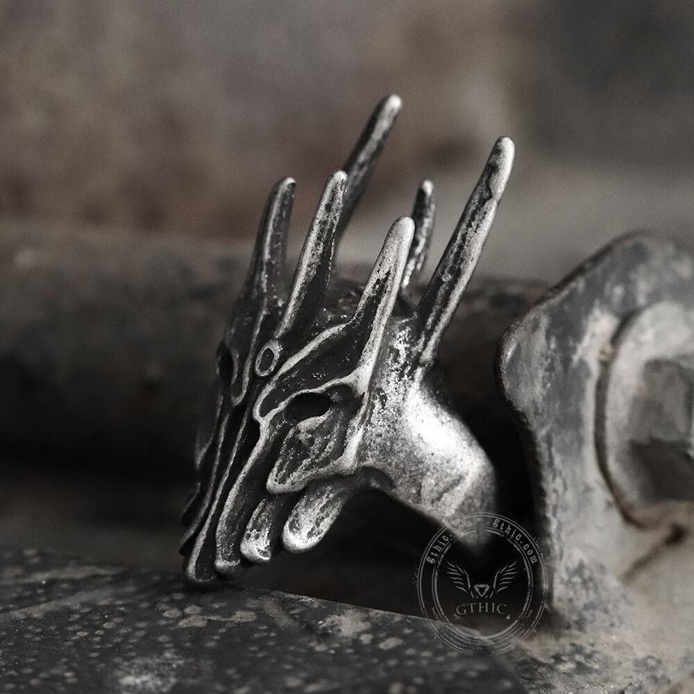 Helm of Sauron Ring in Stainless Steel