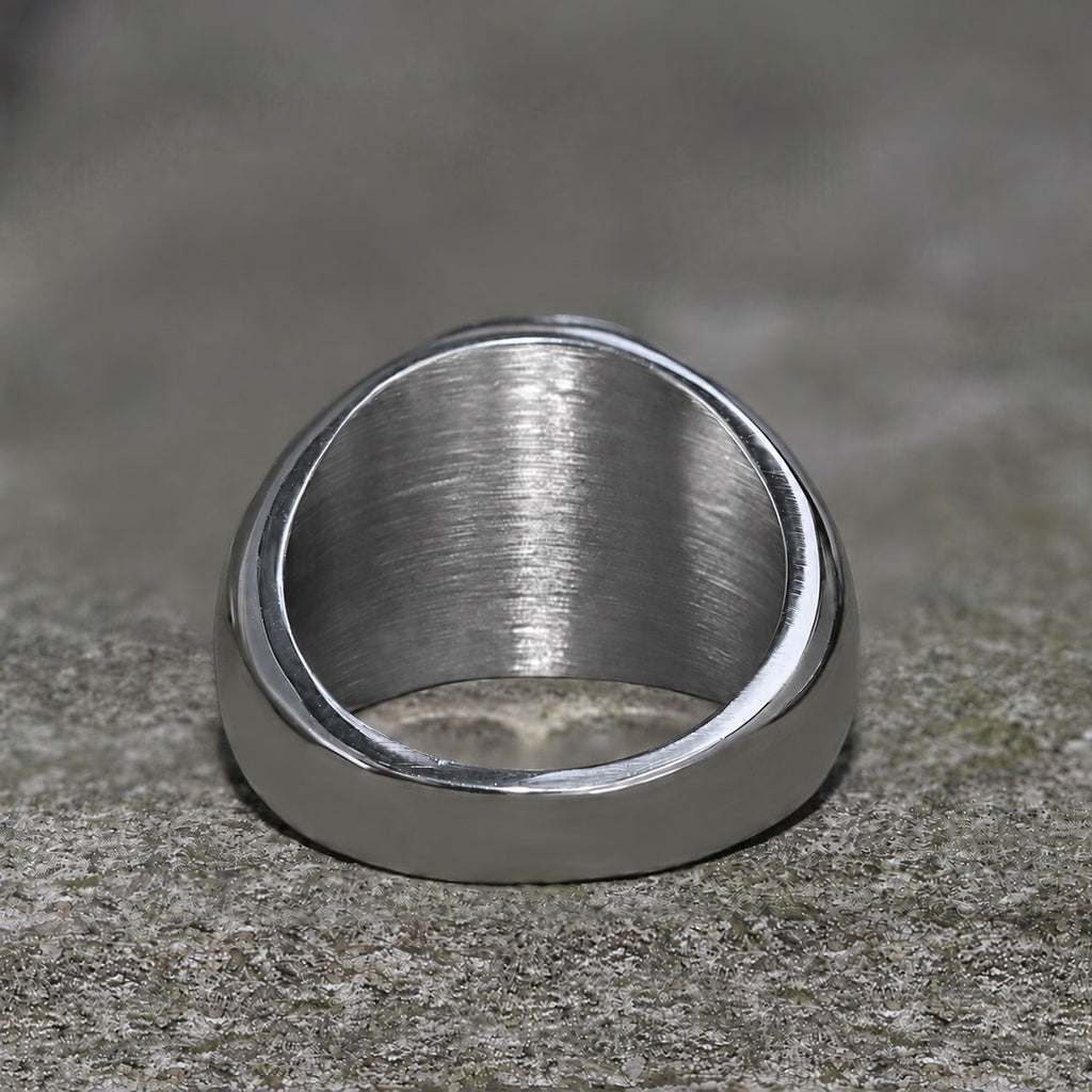 Hemp Leaf Ring in Stainless Steel
