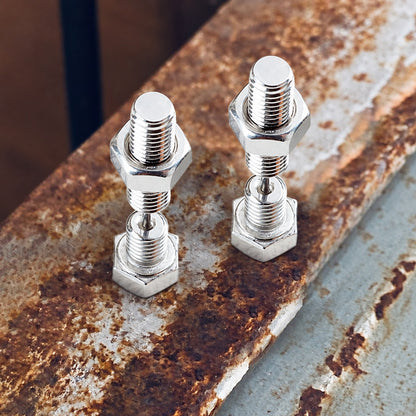Hex Bolt Stainless Steel Screw Stud Earrings