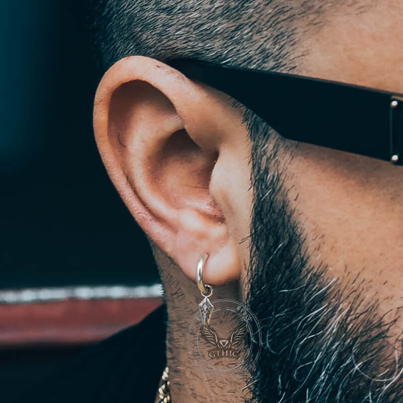 Hip Hop Dart Arrow Drop Earrings in Stainless Steel