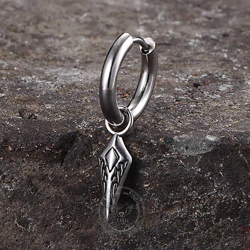 Hip Hop Dart Arrow Drop Earrings in Stainless Steel