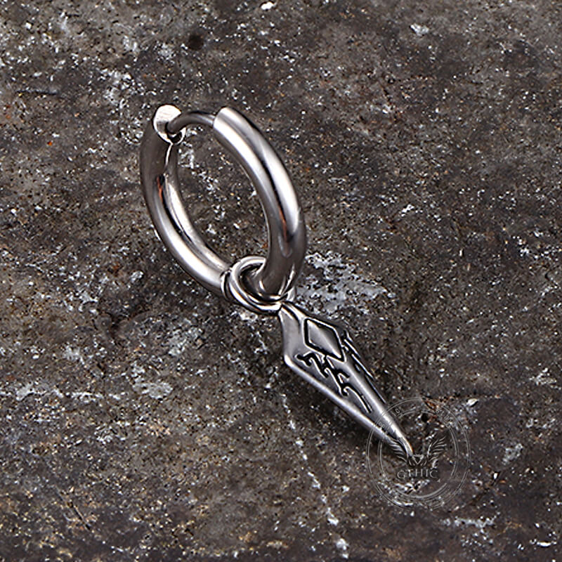 Hip Hop Dart Arrow Drop Earrings in Stainless Steel