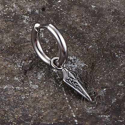 Hip Hop Dart Arrow Drop Earrings in Stainless Steel