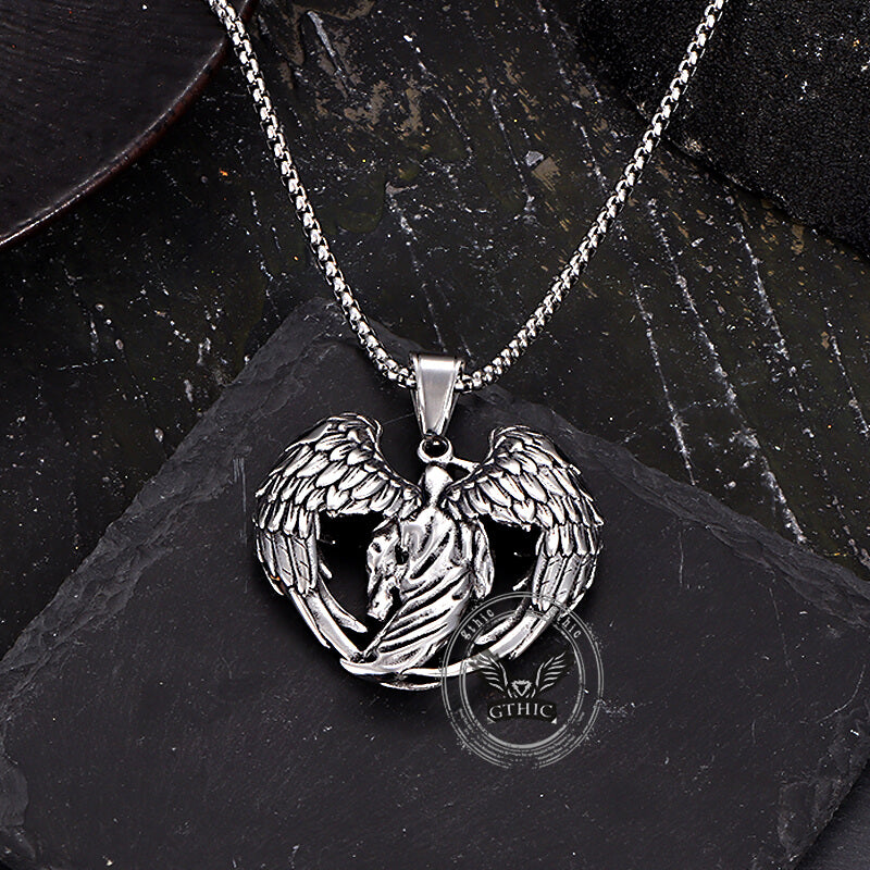 Hip Hop Scythe Grim Reaper Pendant in Stainless Steel