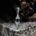 Hip Hop Zircon Inlaid Rhombus Pendant in Stainless Steel