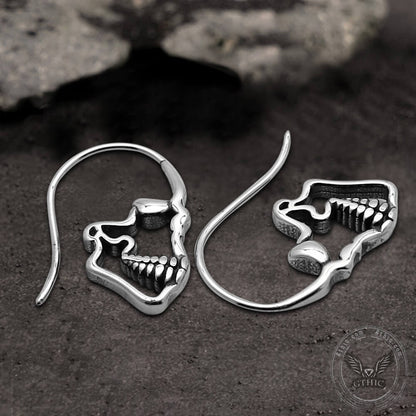 Hollow Skull Earrings in Stainless Steel