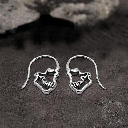 Hollow Skull Earrings in Stainless Steel