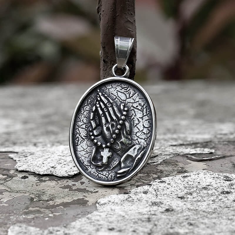 Holy Prayer Stainless Steel Christian Pendant
