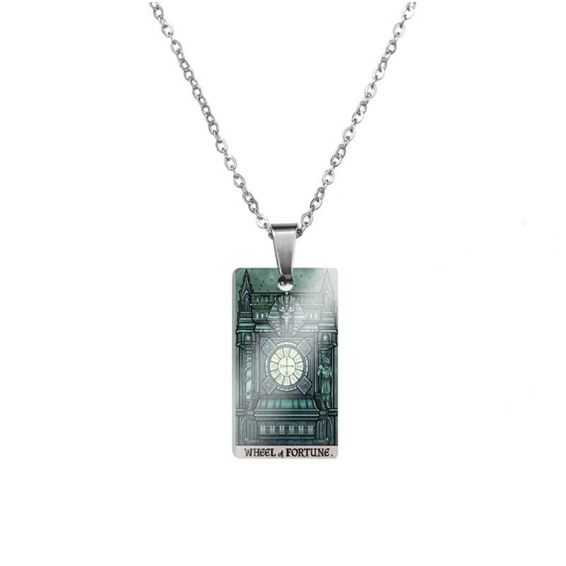 Horror Major Arcana Tarot Pendant in Stainless Steel