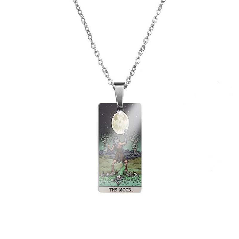 Horror Major Arcana Tarot Pendant in Stainless Steel