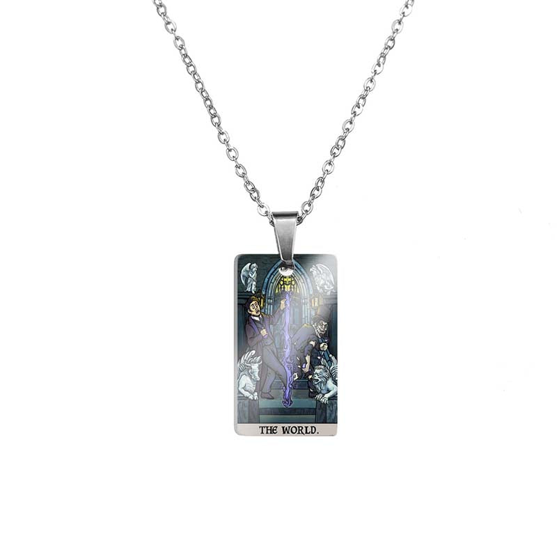 Horror Major Arcana Tarot Pendant in Stainless Steel