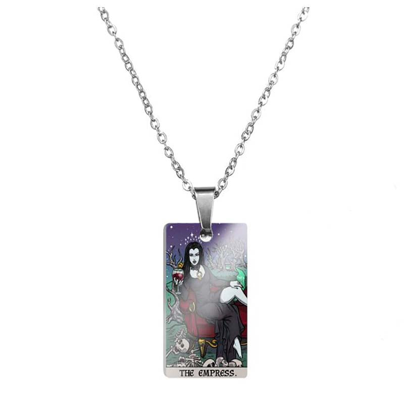 Horror Major Arcana Tarot Pendant in Stainless Steel