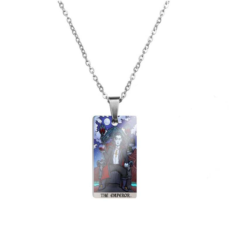Horror Major Arcana Tarot Pendant in Stainless Steel