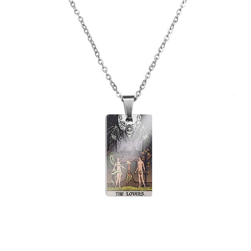 Horror Major Arcana Tarot Pendant in Stainless Steel