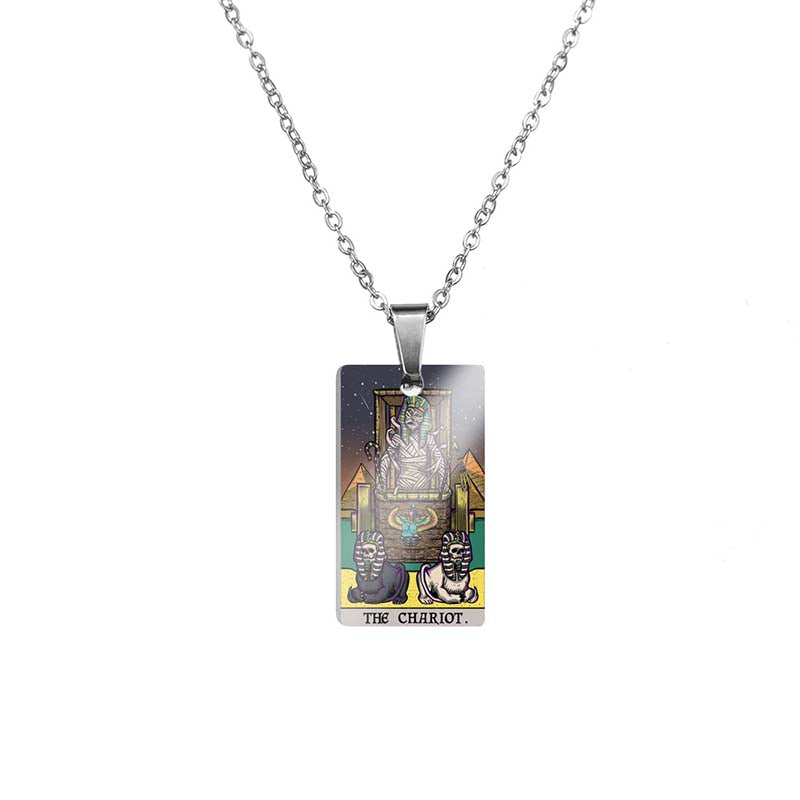 Horror Major Arcana Tarot Pendant in Stainless Steel