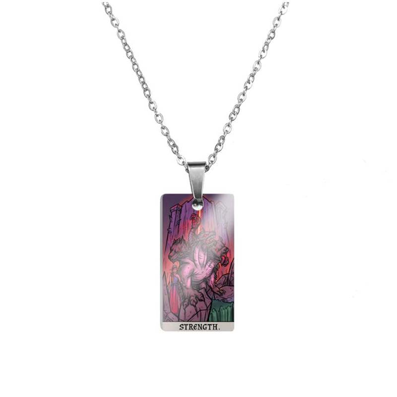 Horror Major Arcana Tarot Pendant in Stainless Steel
