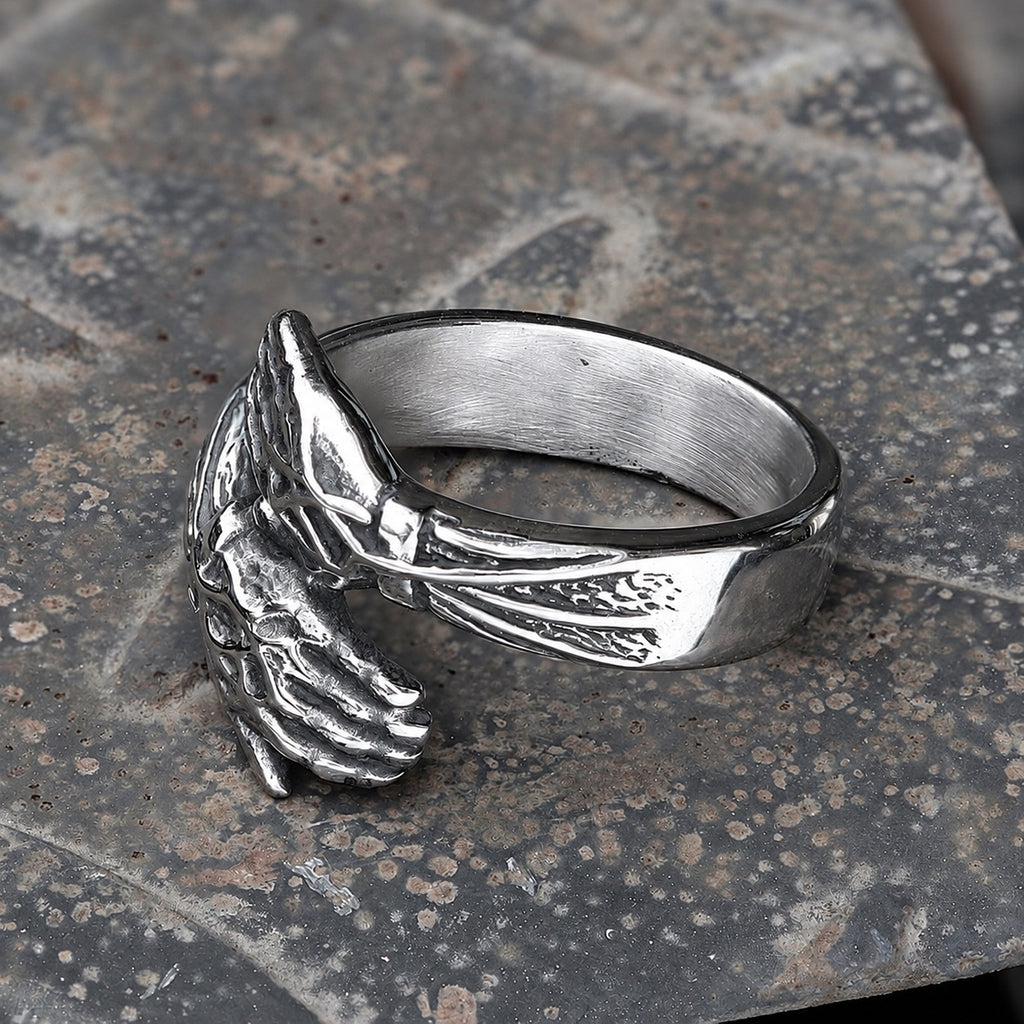 Hugging Hands Ring in Stainless Steel