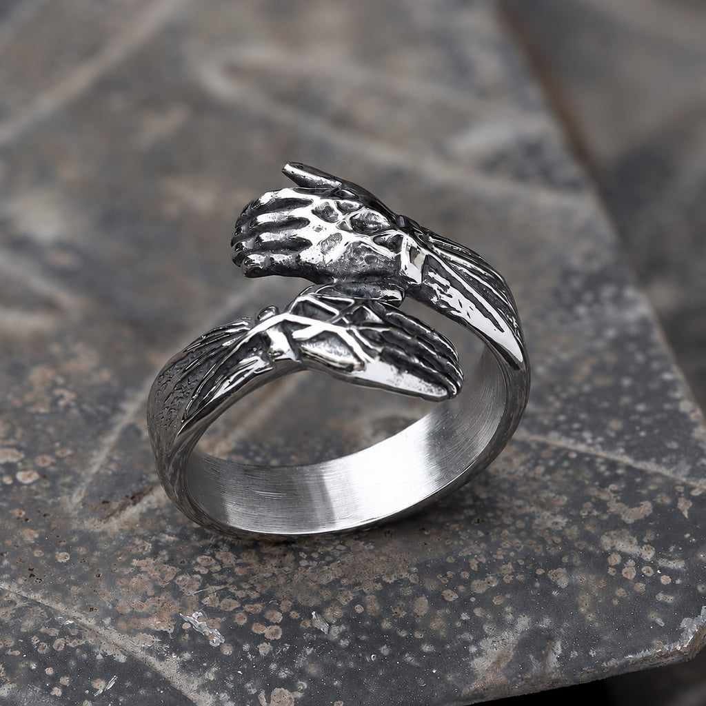 Hugging Hands Ring in Stainless Steel