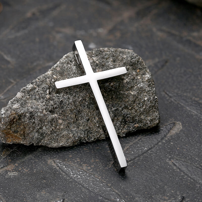 I Can Do All Things Cross Pendant in Stainless Steel
