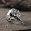 Icelandic Vegvisir Raven Ring in Stainless Steel