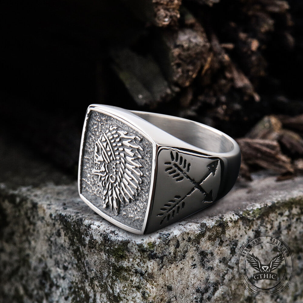 Indian Stainless Steel Skull Ring