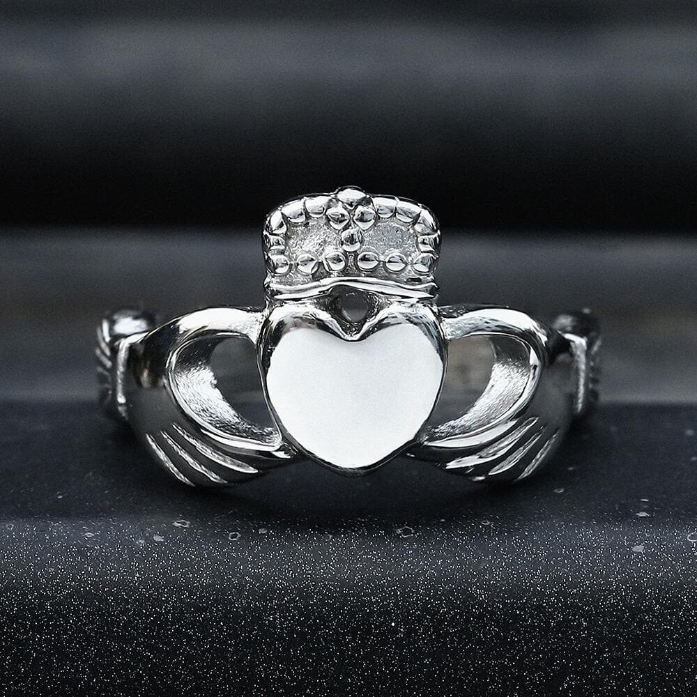Irish Claddagh Ring in Stainless Steel