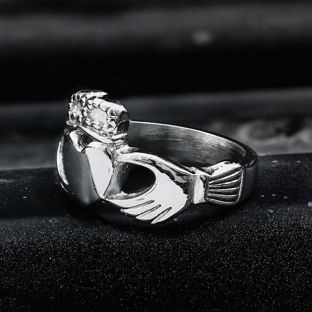 Irish Claddagh Ring in Stainless Steel