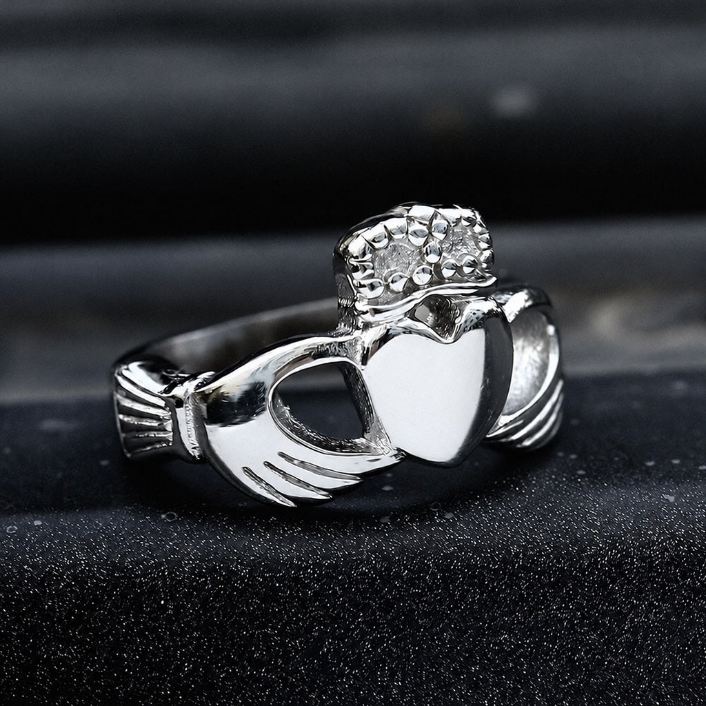 Irish Claddagh Ring in Stainless Steel