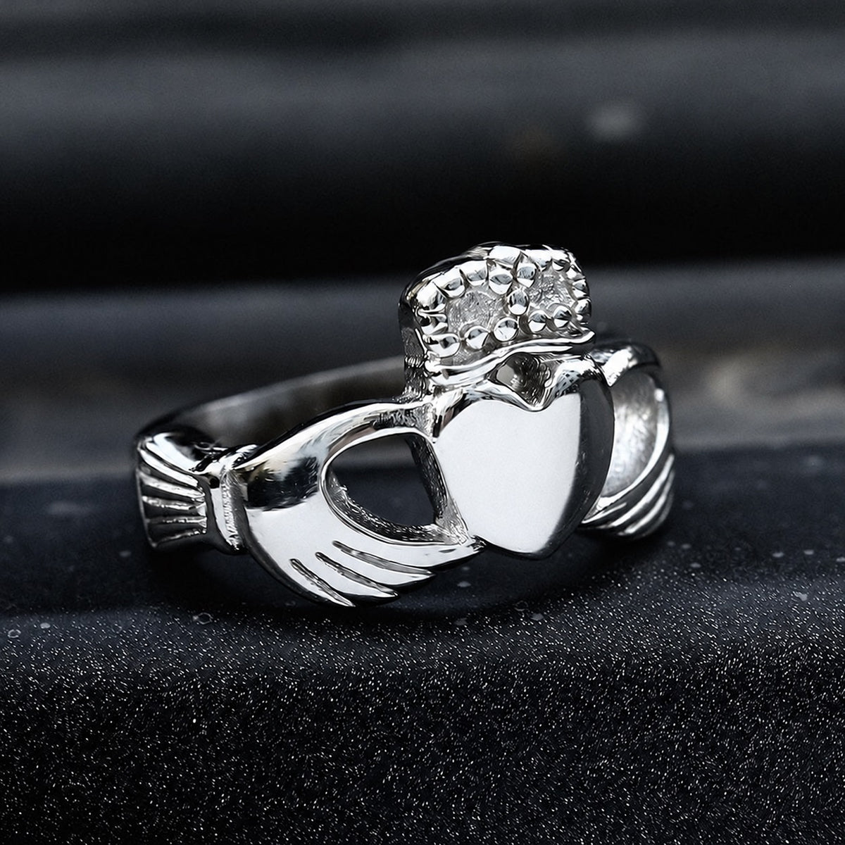 Irish Claddagh Ring in Stainless Steel