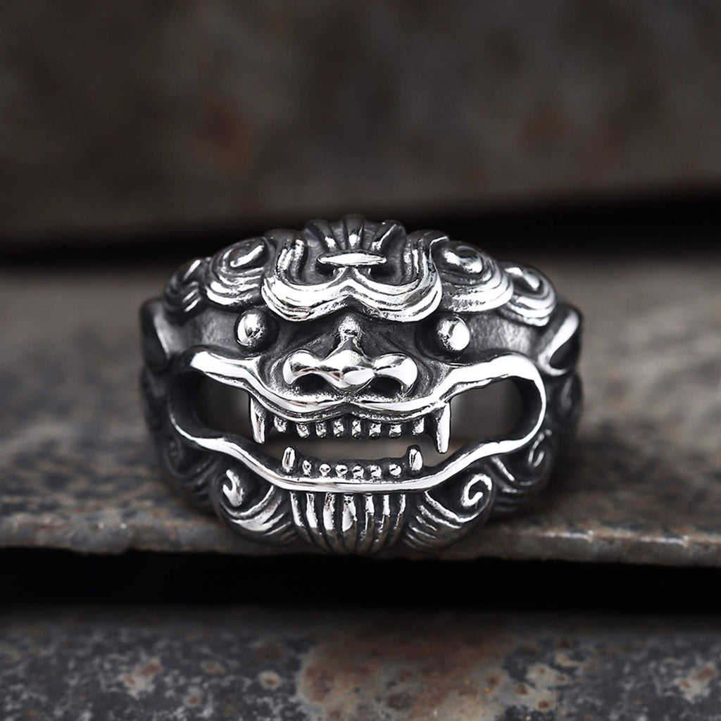 Japanese Demon Beast Ring in Stainless Steel