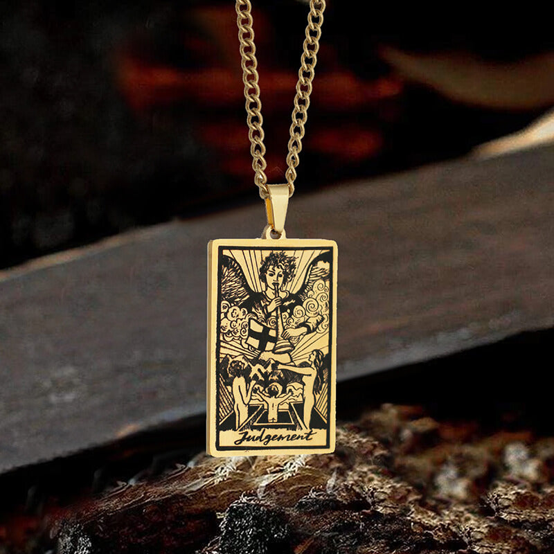 Judgement Major Arcana Tarot Necklace in Stainless Steel