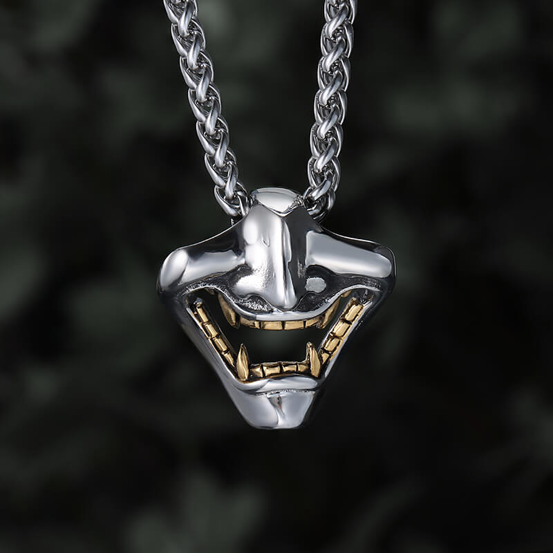 Kobe Japan Fangs Ghost Pendant in Stainless Steel