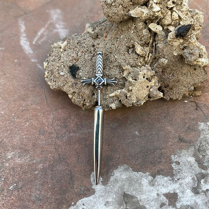 Dagger Sword Stud Earrings in Stainless Steel