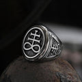 Leviathan Cross Ring in Stainless Steel