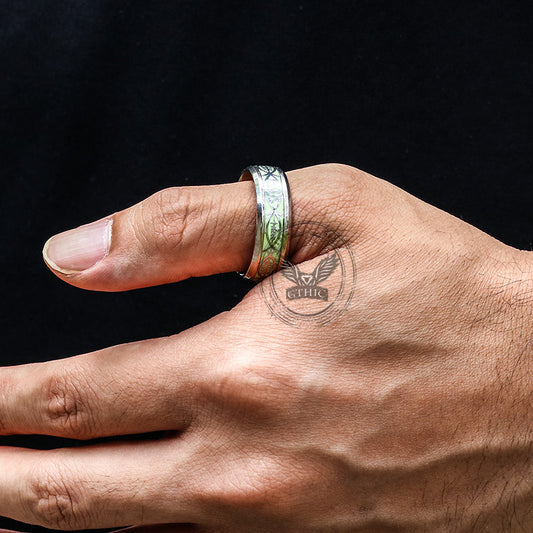 Luminous Jesus Fish Ring in Stainless Steel